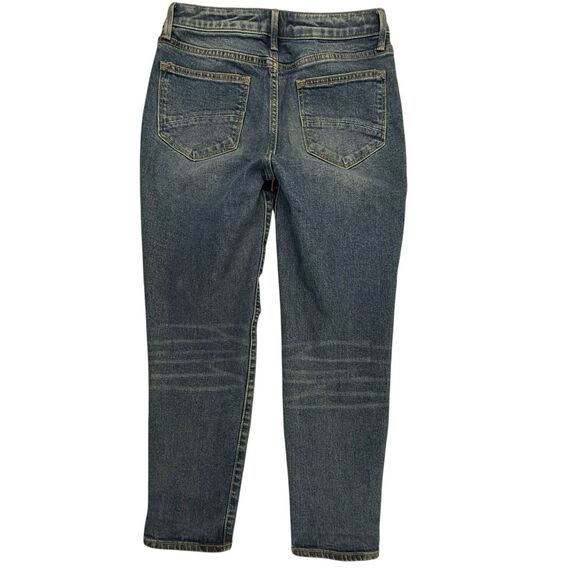 Driftwood Gizelle Tapered Leg Cropped Jeans Women Size 27 Exposed Button Front - Picture 3 of 11